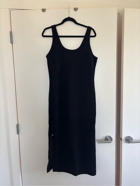 Frame Black Knit Midi Tank Dress
